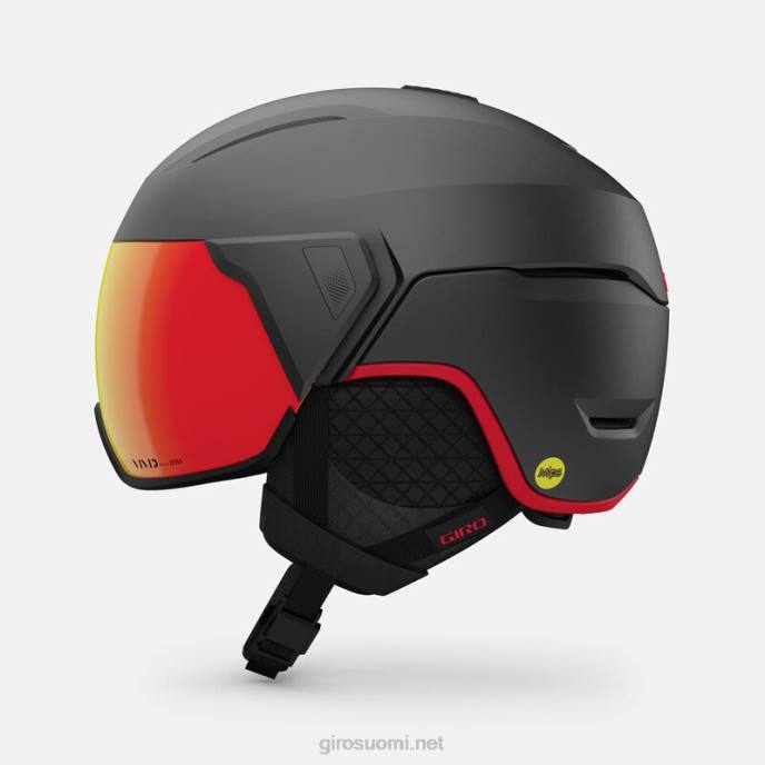 Giro matta grafiitti/punainen miehet orbit pallomainen kypärä LNB4306