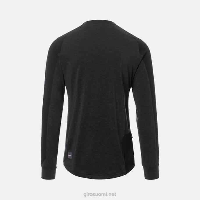 Giro musta/harmaa miehet roust ls wind jersey LNB417