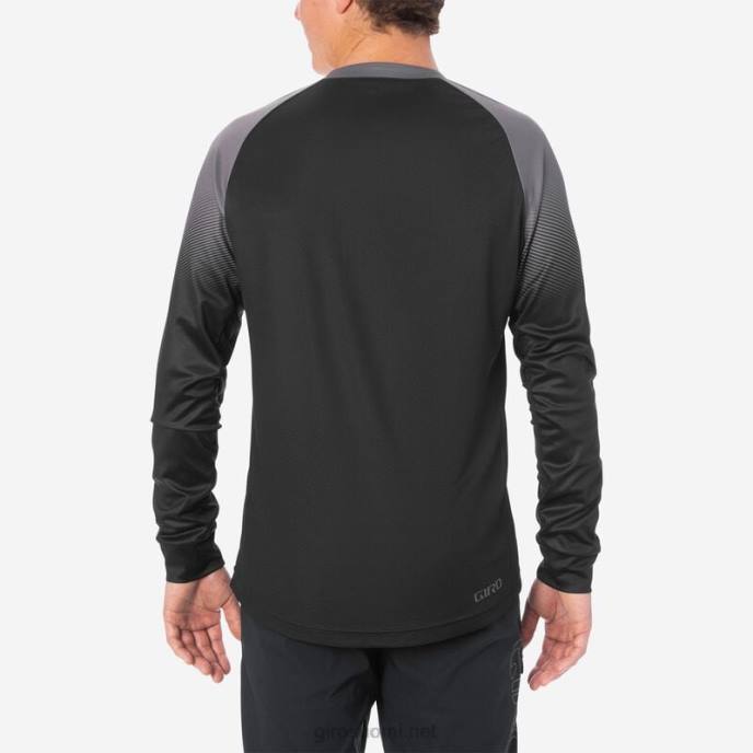 Giro musta/hiili siirtymä miehet roust ls jersey LNB4734