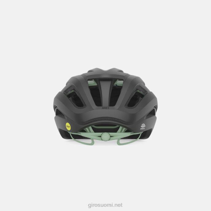 Giro matta metallinen hiili/avaruusvihreä sukupuolineutraali Oinas pallomainen kypärä LNB421
